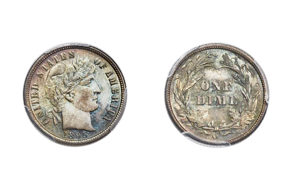 Barber Dimes 1895_O