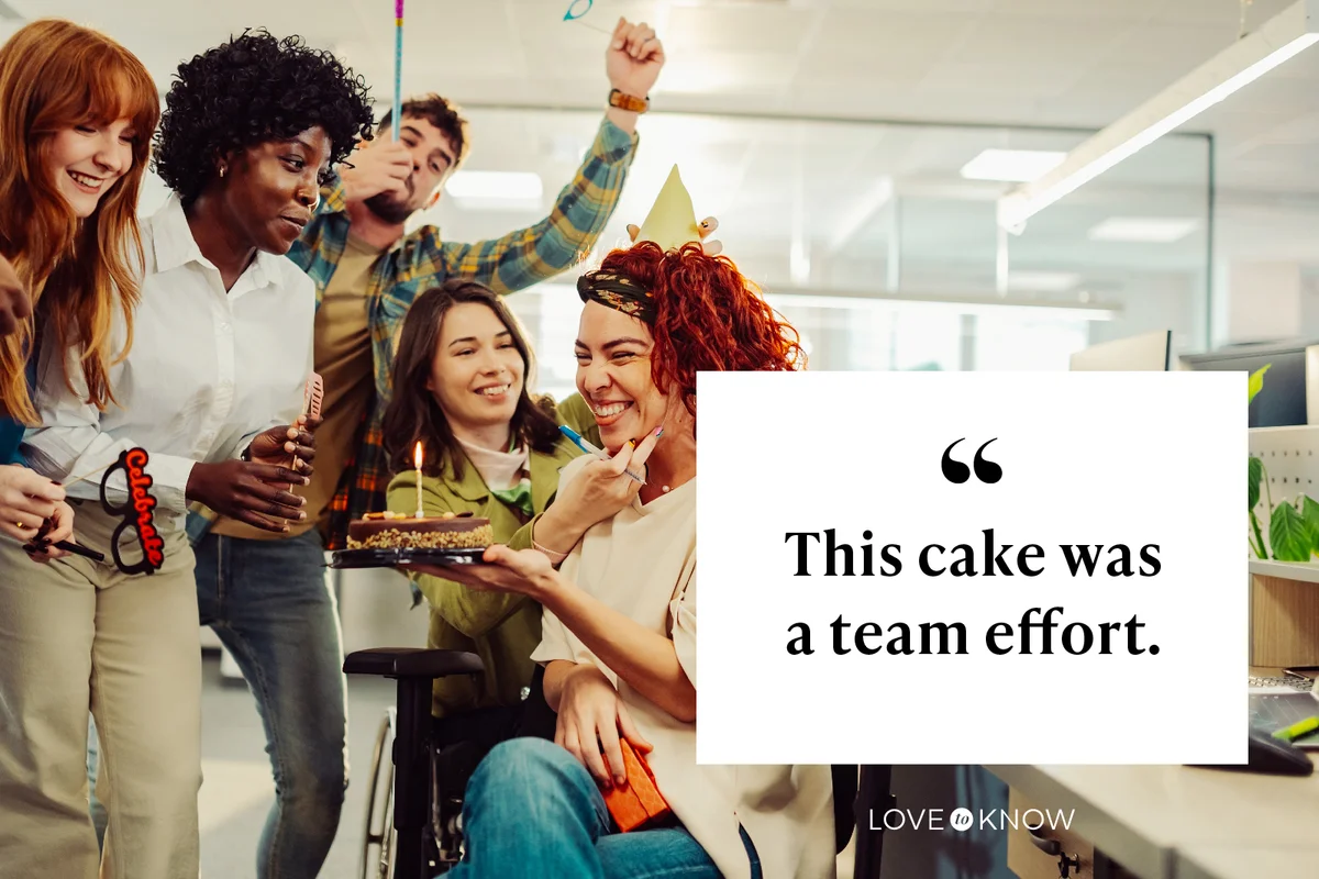 This cake was a team effort.