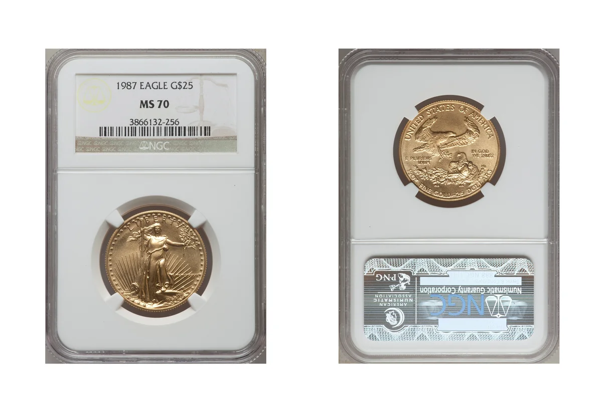 1987 Half-Ounce American gold Eagle coin