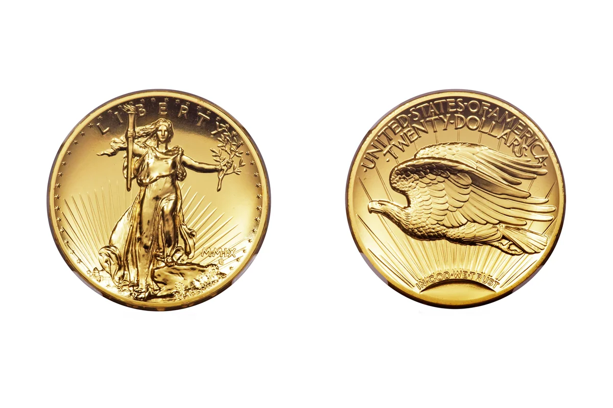 2009 Ultra high relief one ounce golden Eagle coin