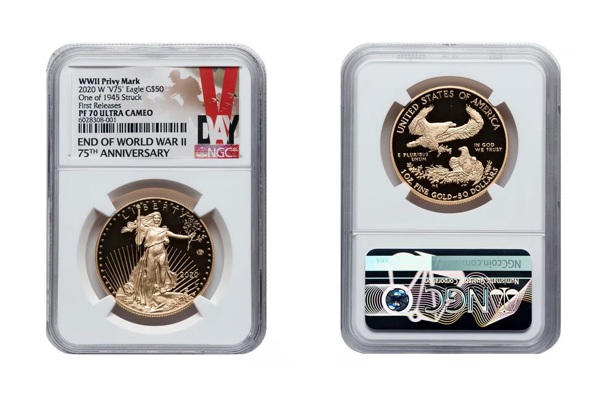 2020- W one-Ounce American Gold Eagle coin