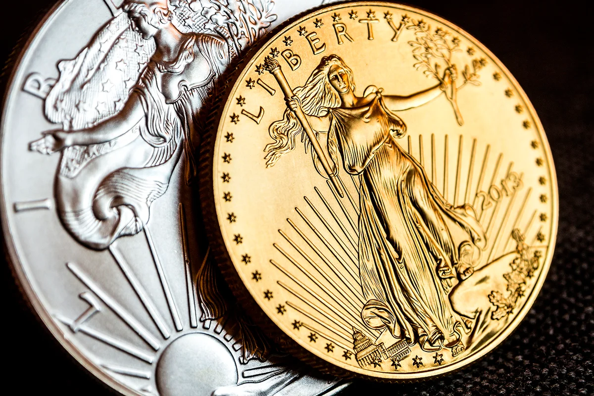 Siver and Golden Eagle coins