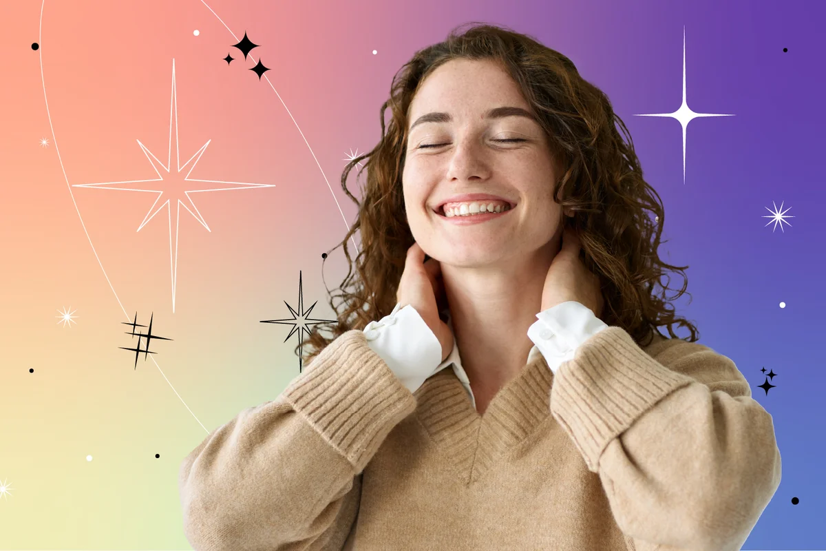 Woman born on the Libra-Scorpio Cusp smiling