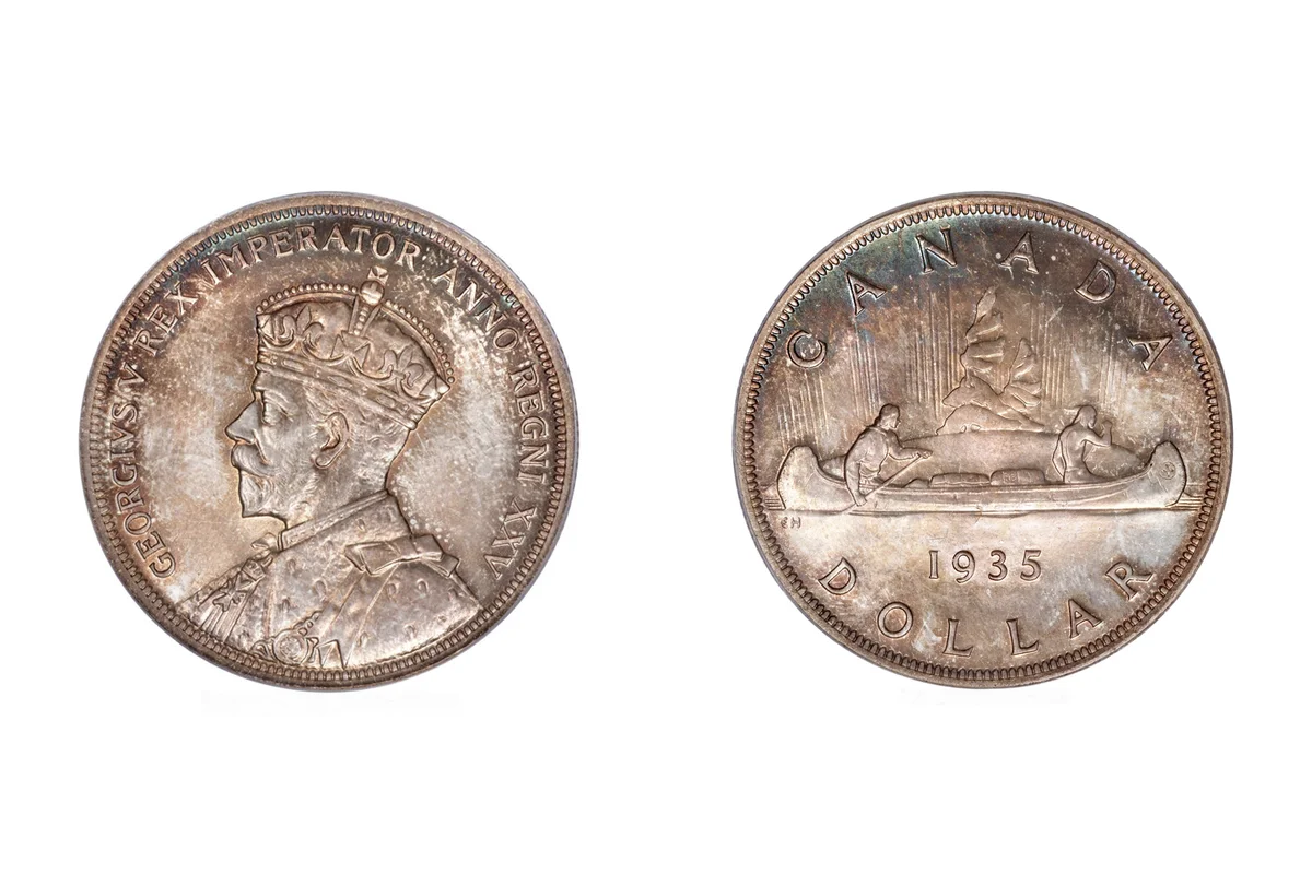 1935 GeorgeV Canadian Dollar Coin