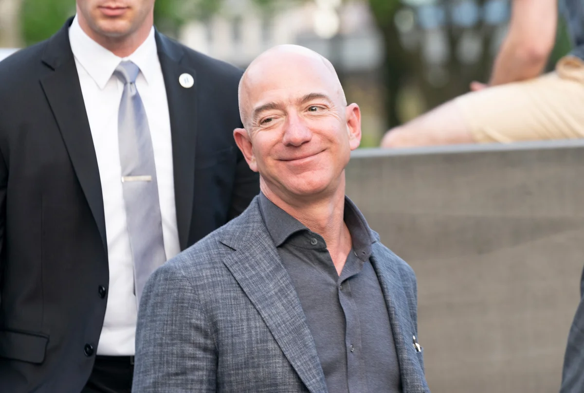 Portrait of Jeff Bezos in New York City
