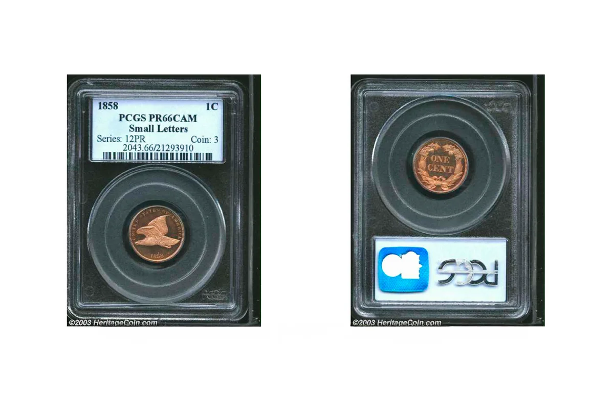 1958 Fliying Eagle Cent Proof with small letters