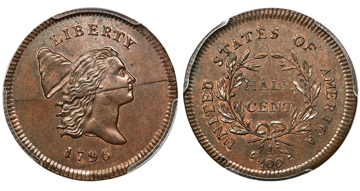 1796 No Pole Half Cent