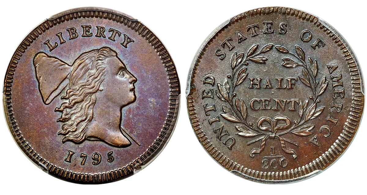 1795 Lettered Edge Half Cent