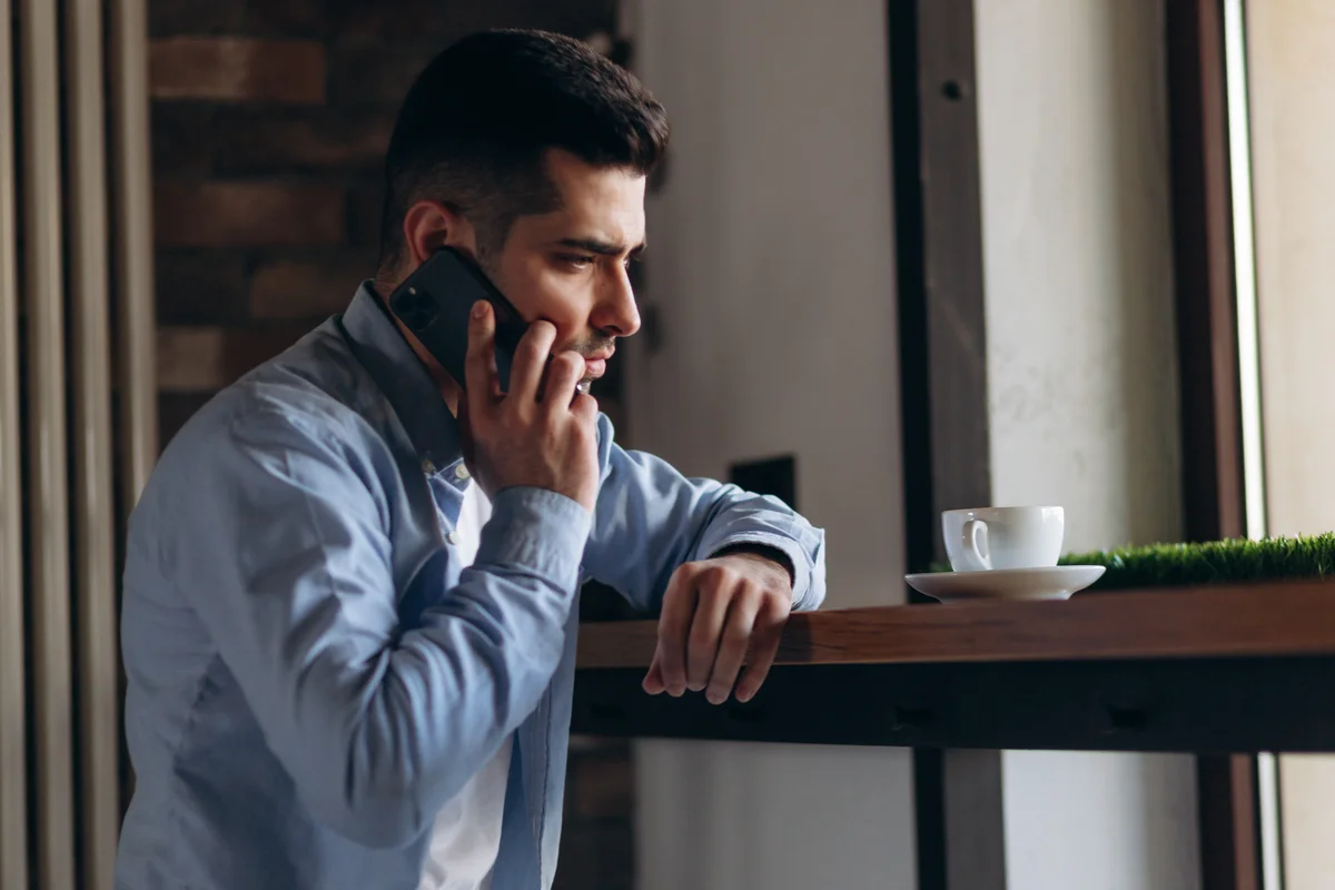 man calling to cancel a date