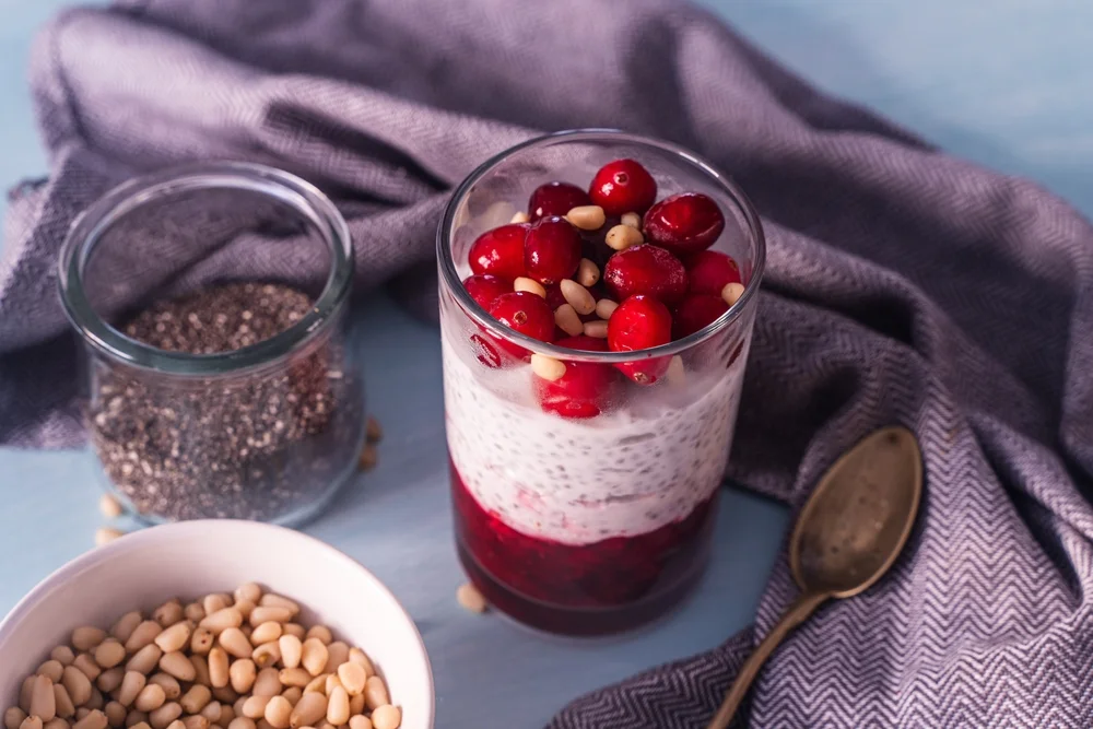 cranberry chia pudding