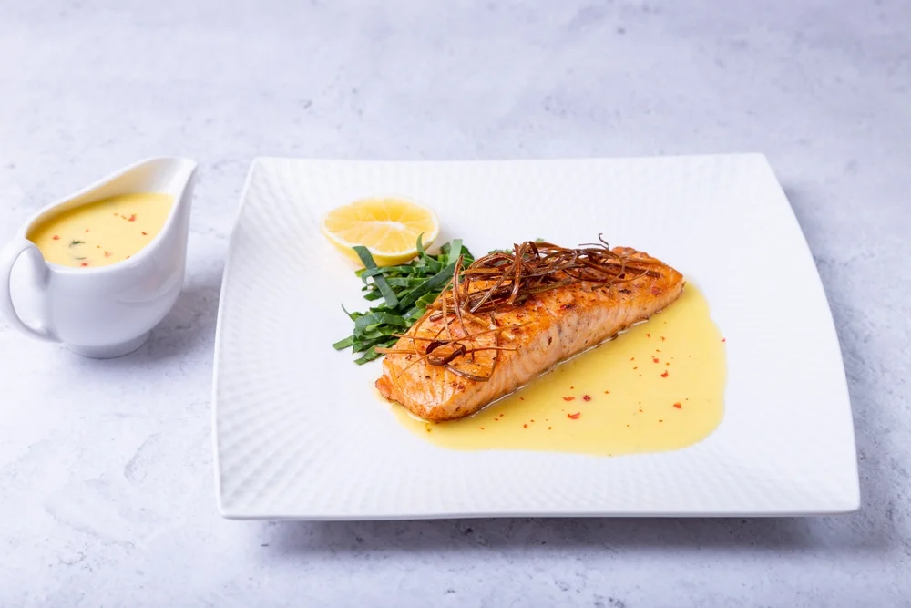 salmon with pan sauce