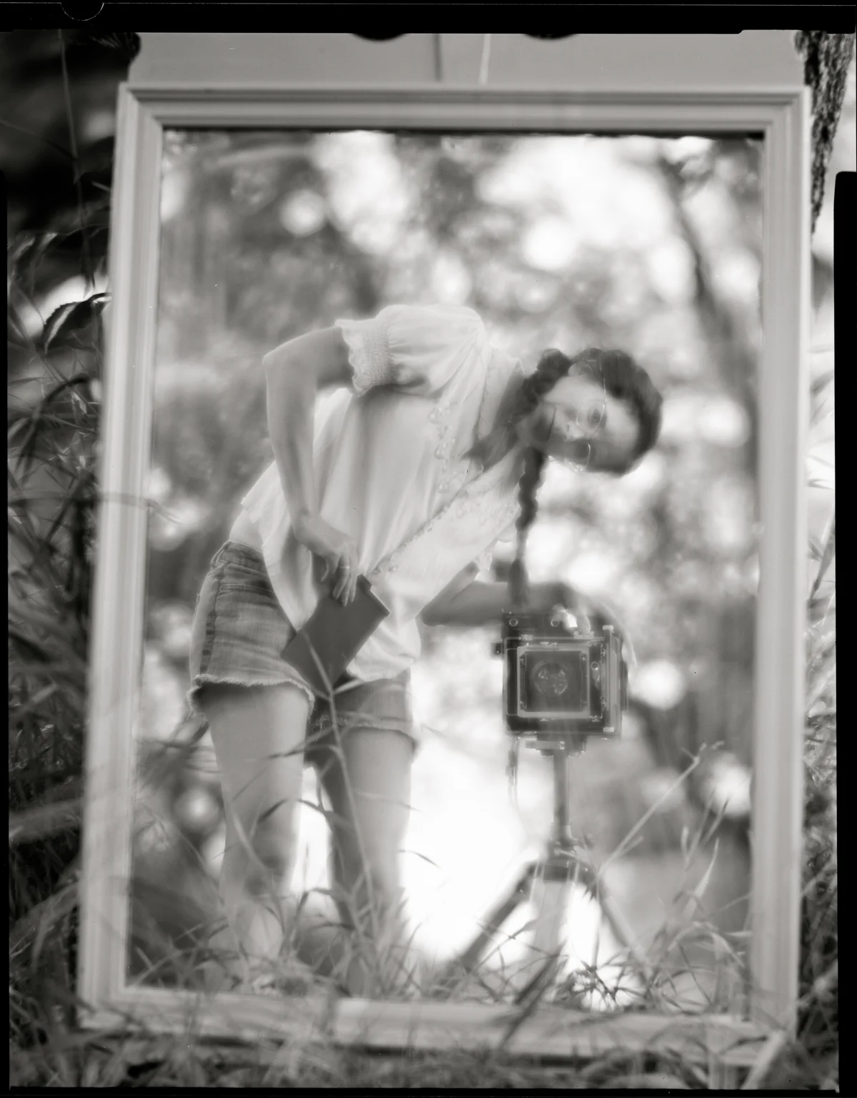 self portrait with camera by Kate Miller-Wilson