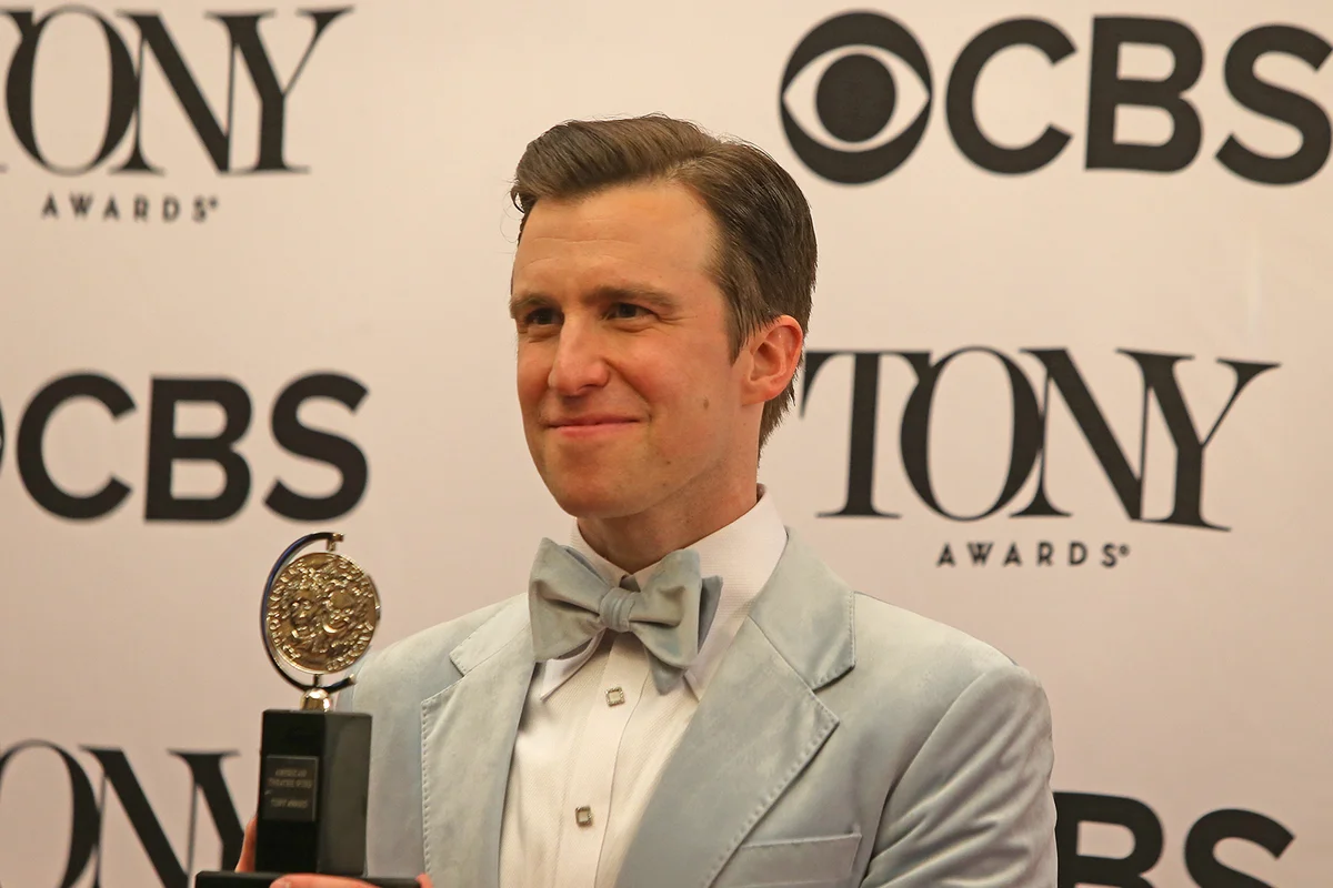 Gavin Creel with award for Hello, Dolly!
