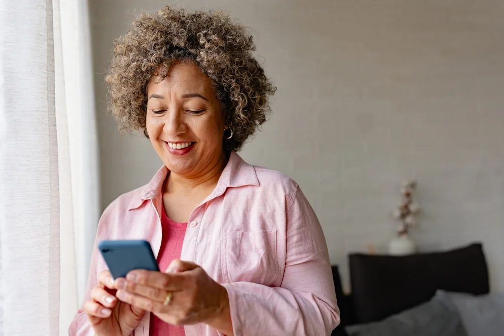 woman on her cellphone