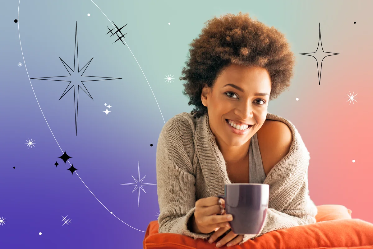 Woman with coffee cup