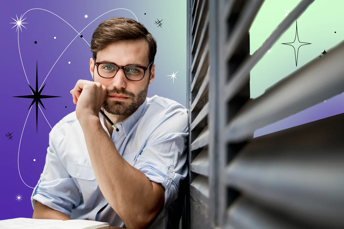 Virgo man with planner