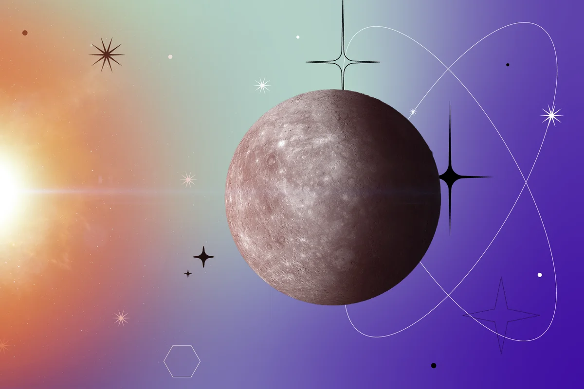 View of planet Mercury from space