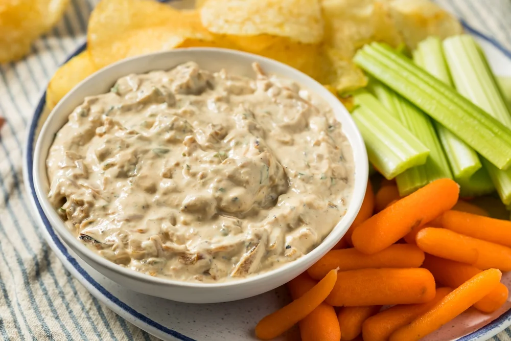 bowl of onion dip
