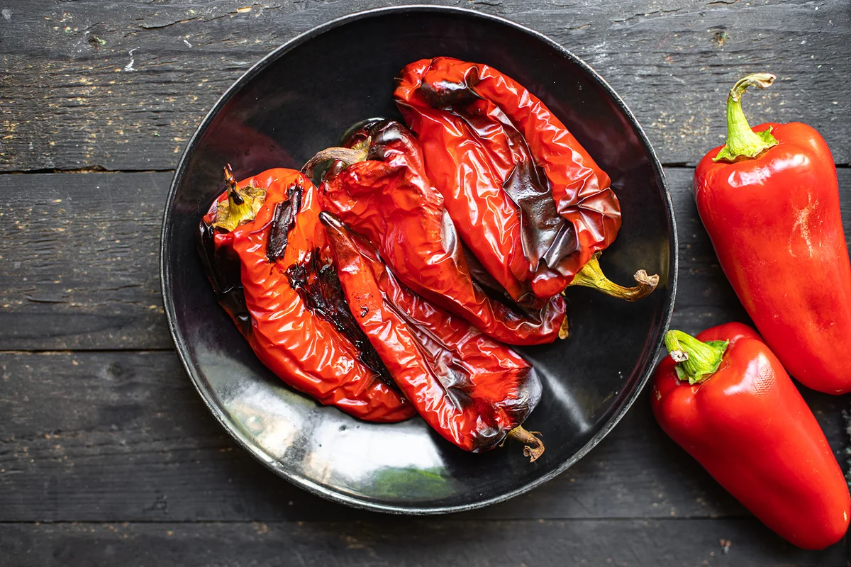 baked vegetable pepper grilled