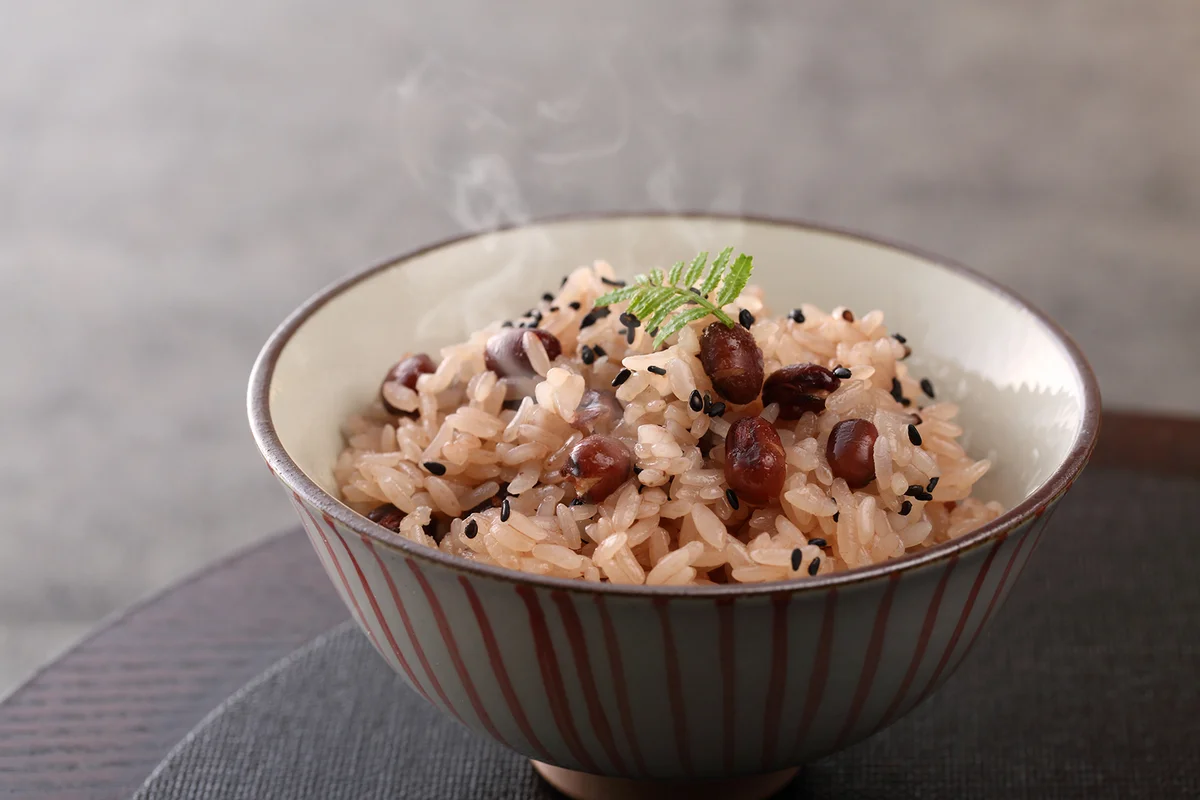 Rice boiled with red beans