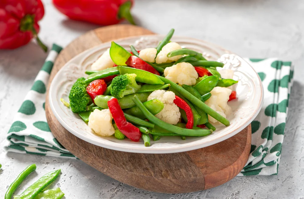 Plate of steamed veggies