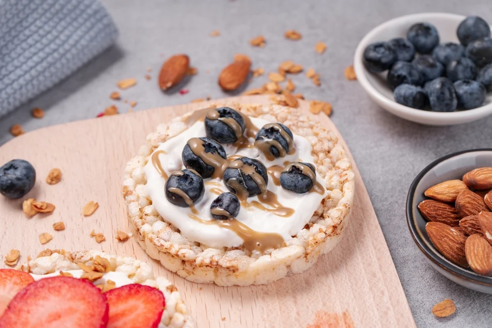 healthy rice cake snack