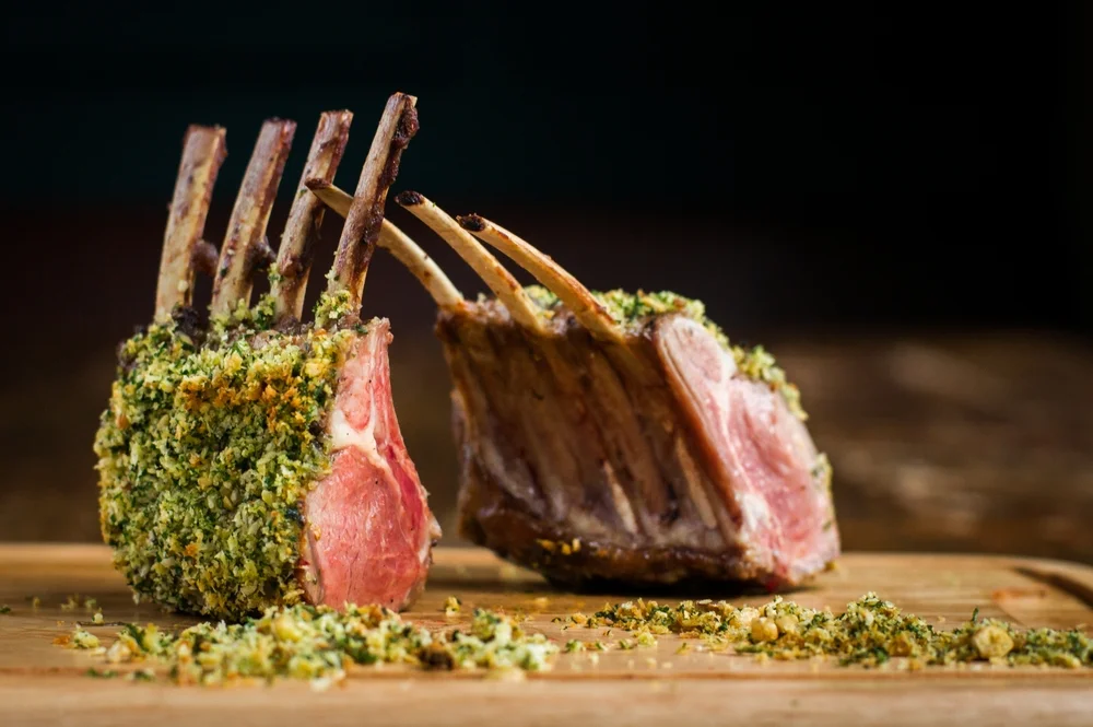 herb-crusted rack of lamb