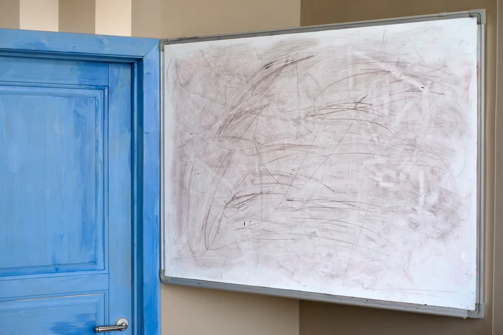 dirty dry-erase board