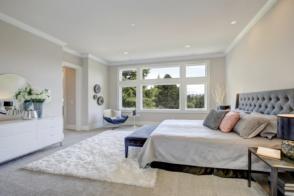 bed facing the door