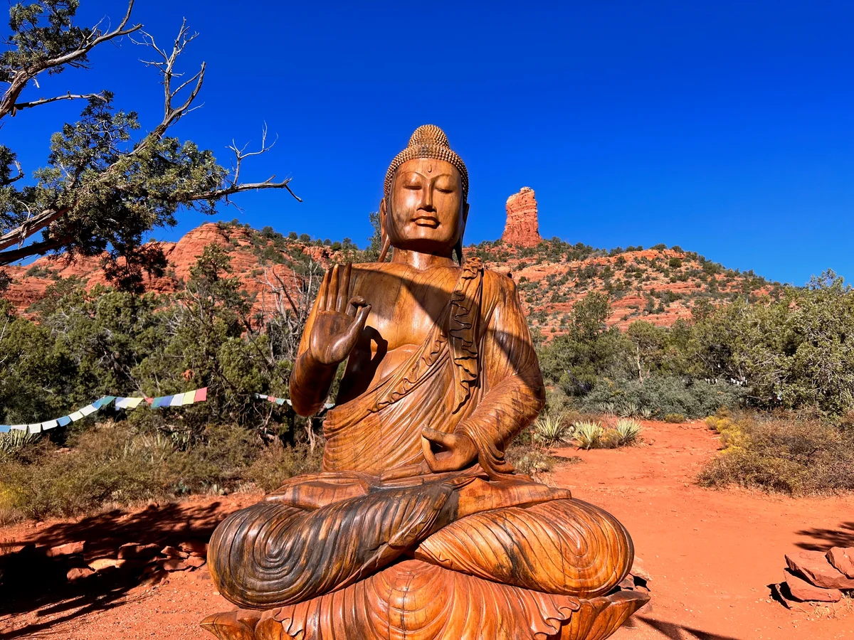 Buddha at Amitabha Stupa & Peace Park in Sedona, AZ