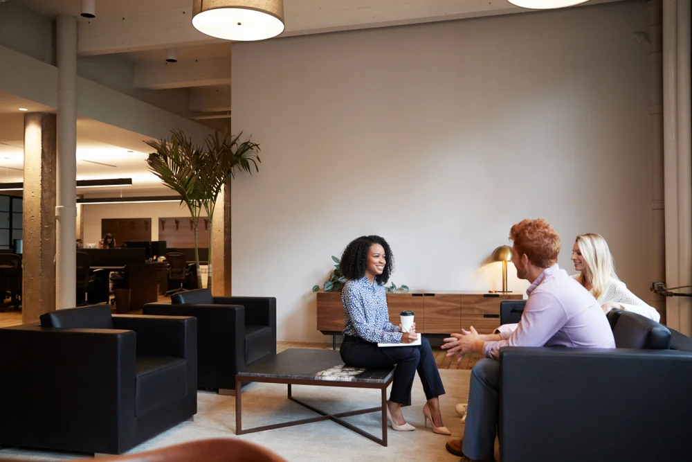 employees at an office