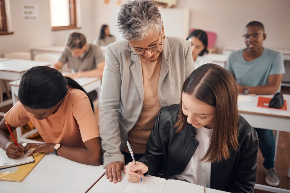 professor in a classroom