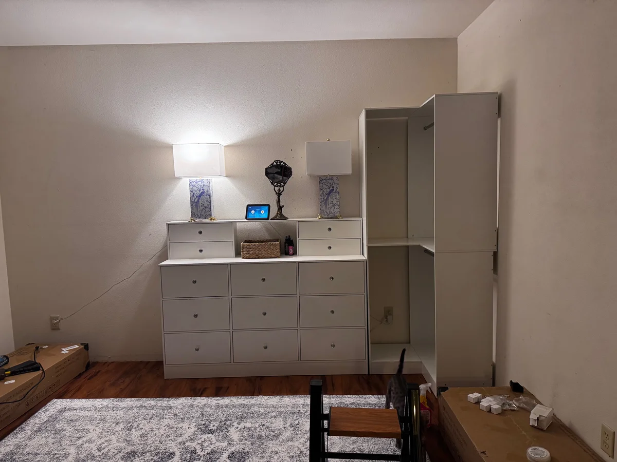 closet corner dresser