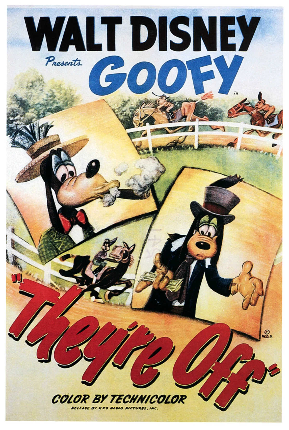 They're Off, poster, Goofy, 1948