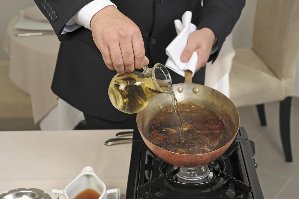 deglazing a pan