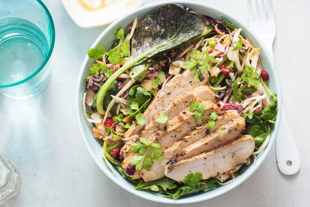 Asian-style slaw with chicken