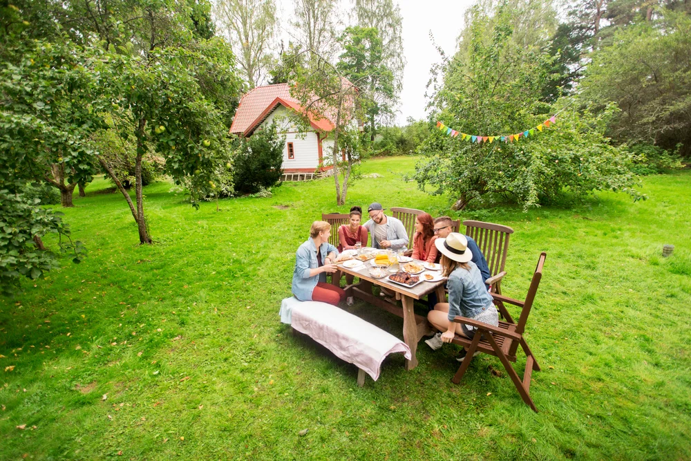 family having a summer picnic