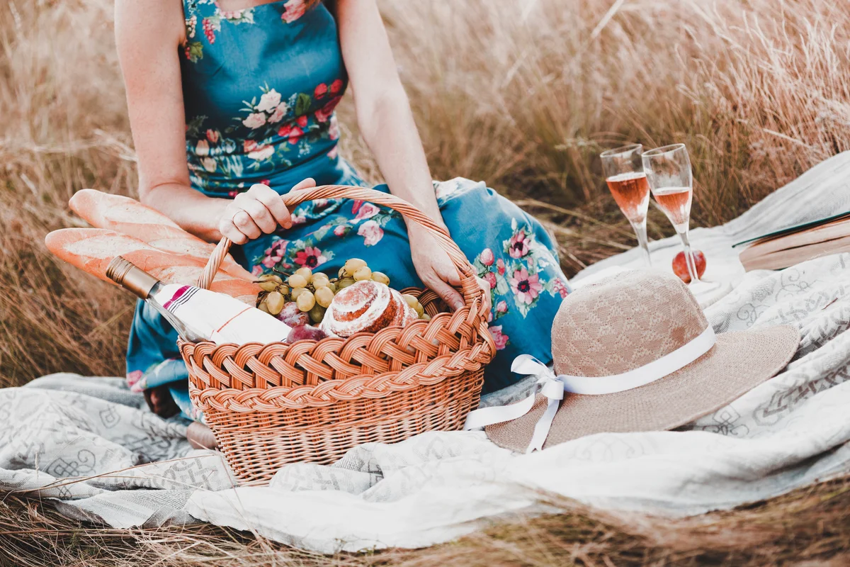 antique picnic basket