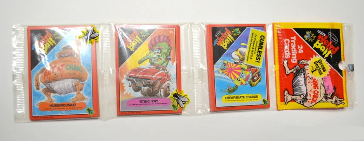 Vintage Weird Ball Cello Pack 24 Trading Cards 1986