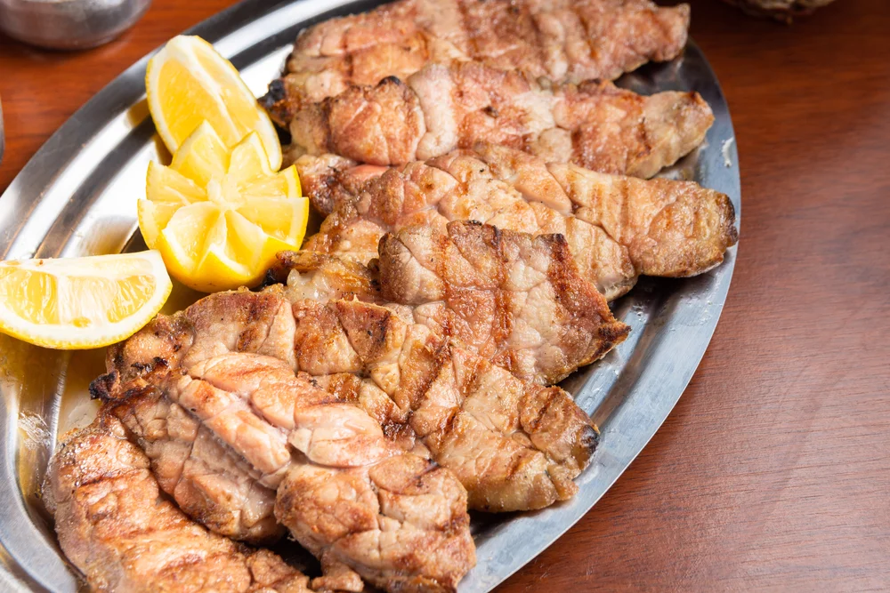 A platter of grilled sweetbreads