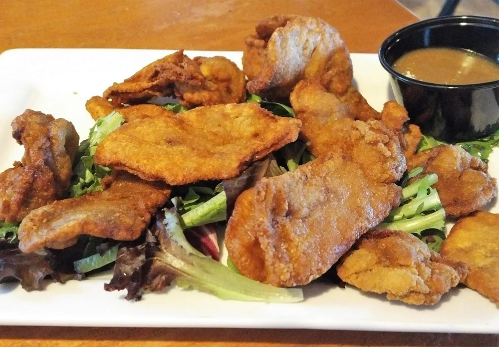 platter of fried Rocky Mountain oysters.