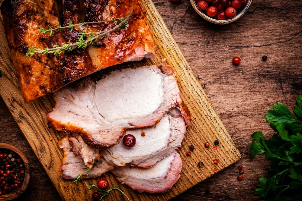 Roasted pork butt