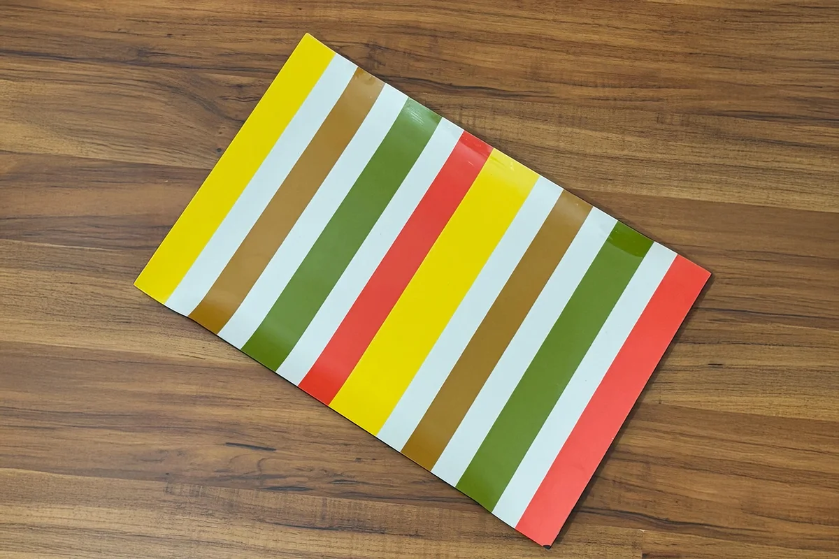 Vintage 1960s Striped Melamine Platter by Stotter