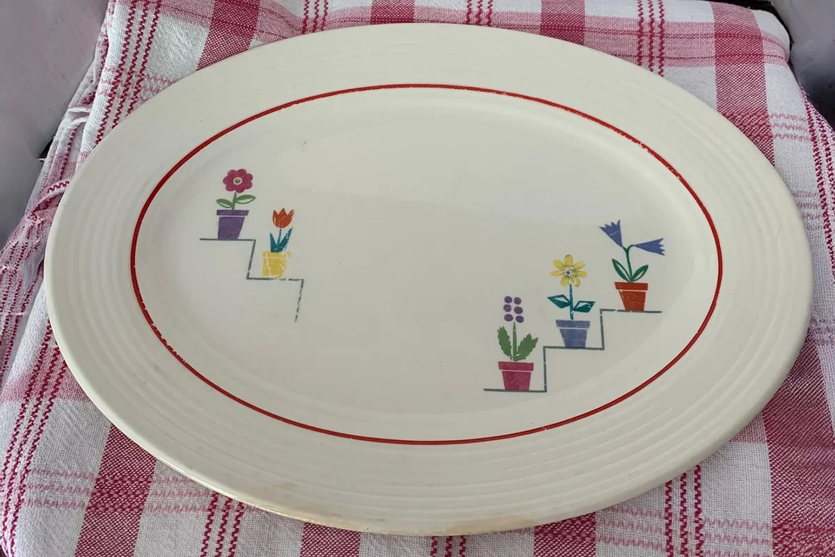 Great 1940s Triumph American Limoges Serving Platter Sebring Ohio