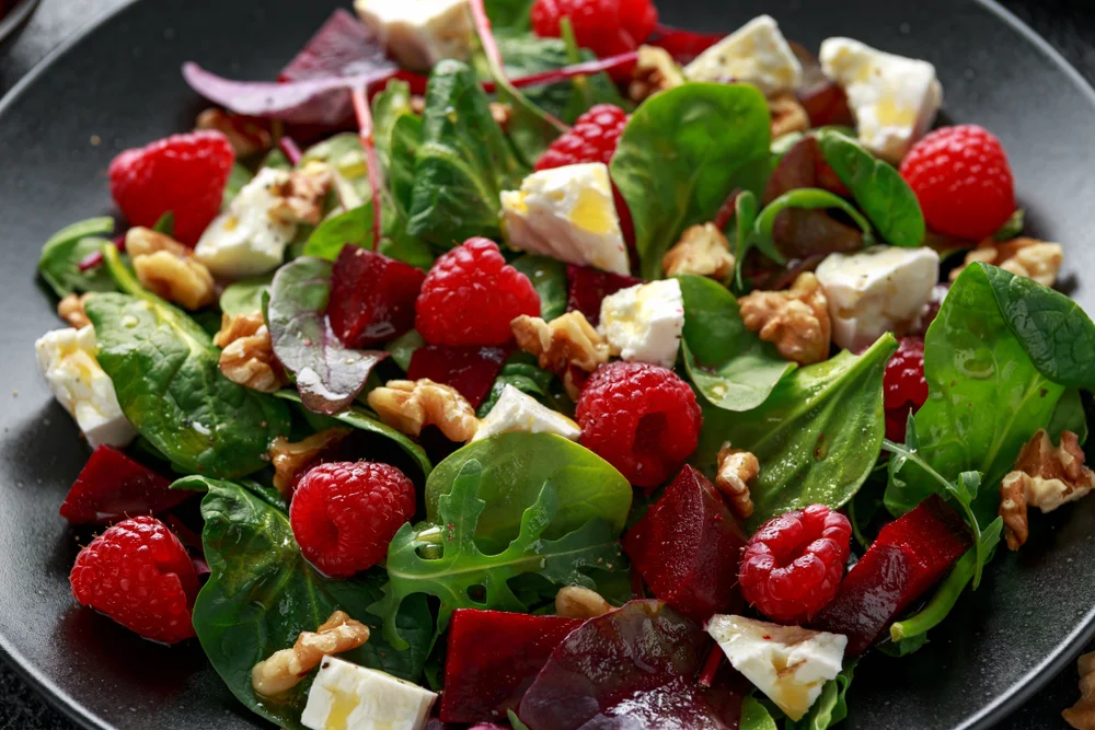 berry and beet salad with feta
