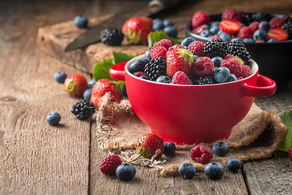 mixed berries in a bowl