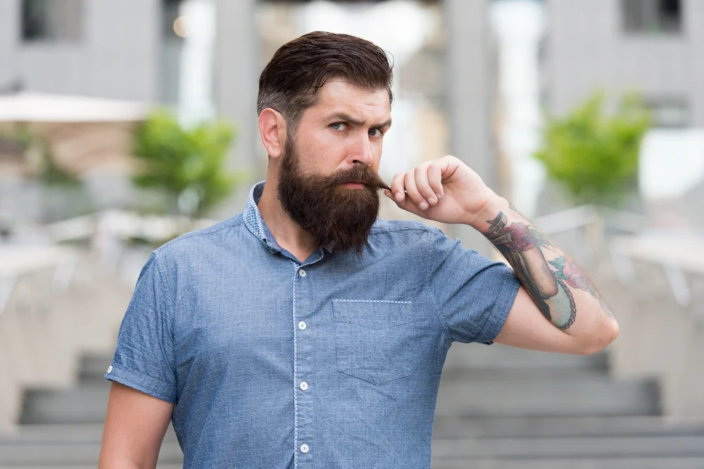 man with long beard