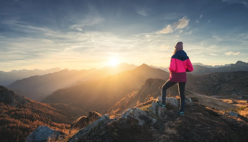 woman hiking