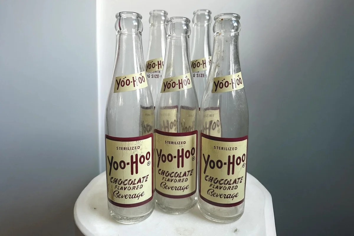 1950s Vintage Yoo-Hoo glass bottles