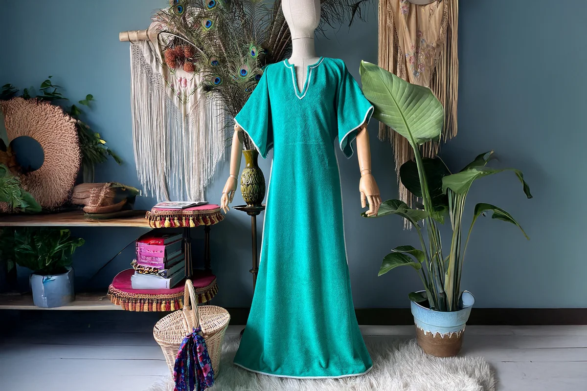 vintage 1970s terrycloth beach dres